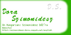 dora szimonidesz business card